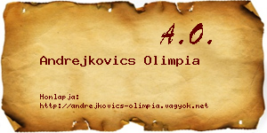 Andrejkovics Olimpia névjegykártya